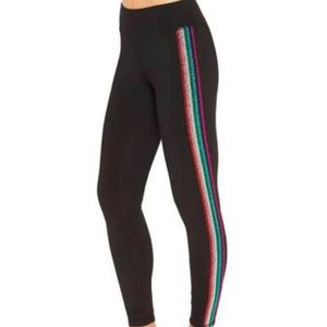 Terez Leggings Metallic Rainbow track stripe size xs or small